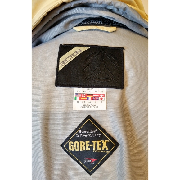 Gore-tex Waterproof Yellow Medium Weight Section Skii Rain Jacket - Picture 13 of 15